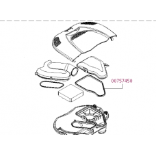 00757450 Уплотнитель крышки для пылесоса Zelmer